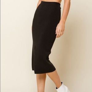 Free People knit midi skirt